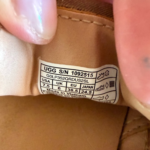 UGG Women's Tan Suede Bow Loafers - Picture 5 of 6